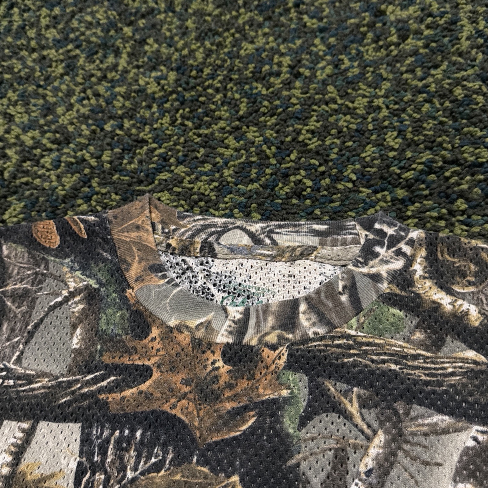 Cabelas Camo Hunting Boxy Cut Bottom T Shirt Mens Size Large Regular