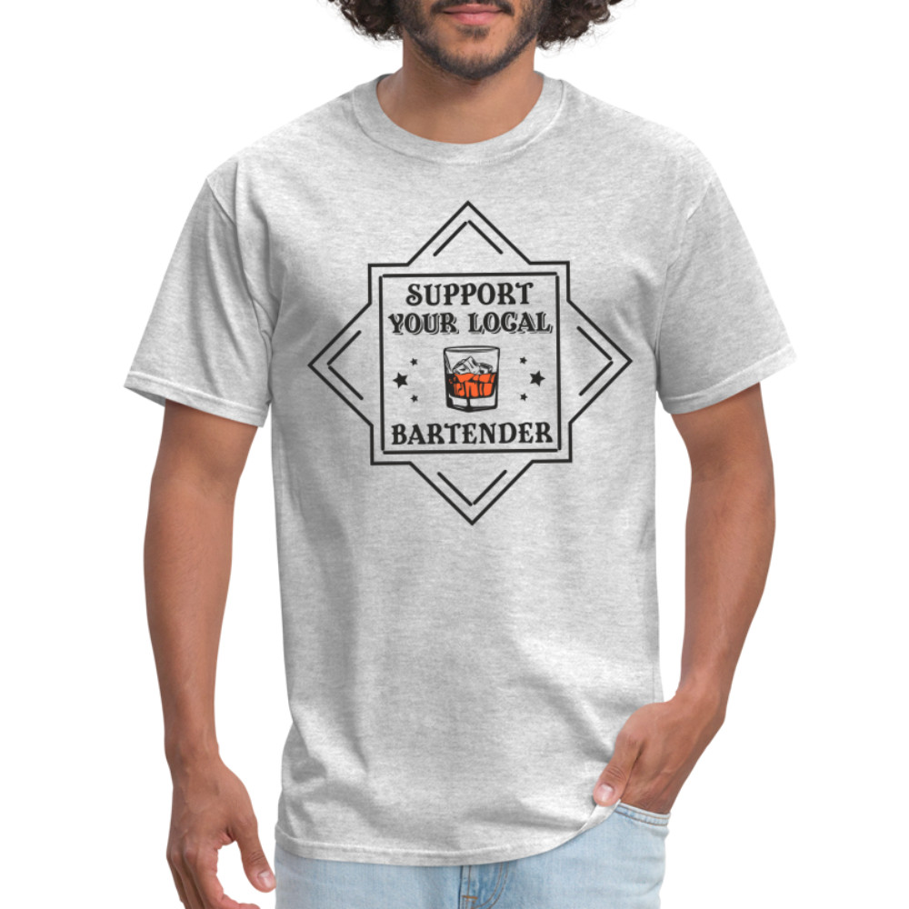 Support Your Local Bartender T-Shirt (Drinking Graphic Tee Shirt)