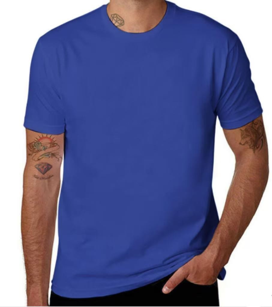100% Cotton T-Shirt Unisex Men’s Basic Plain Blank Crew Tee Tops Adult Shirts