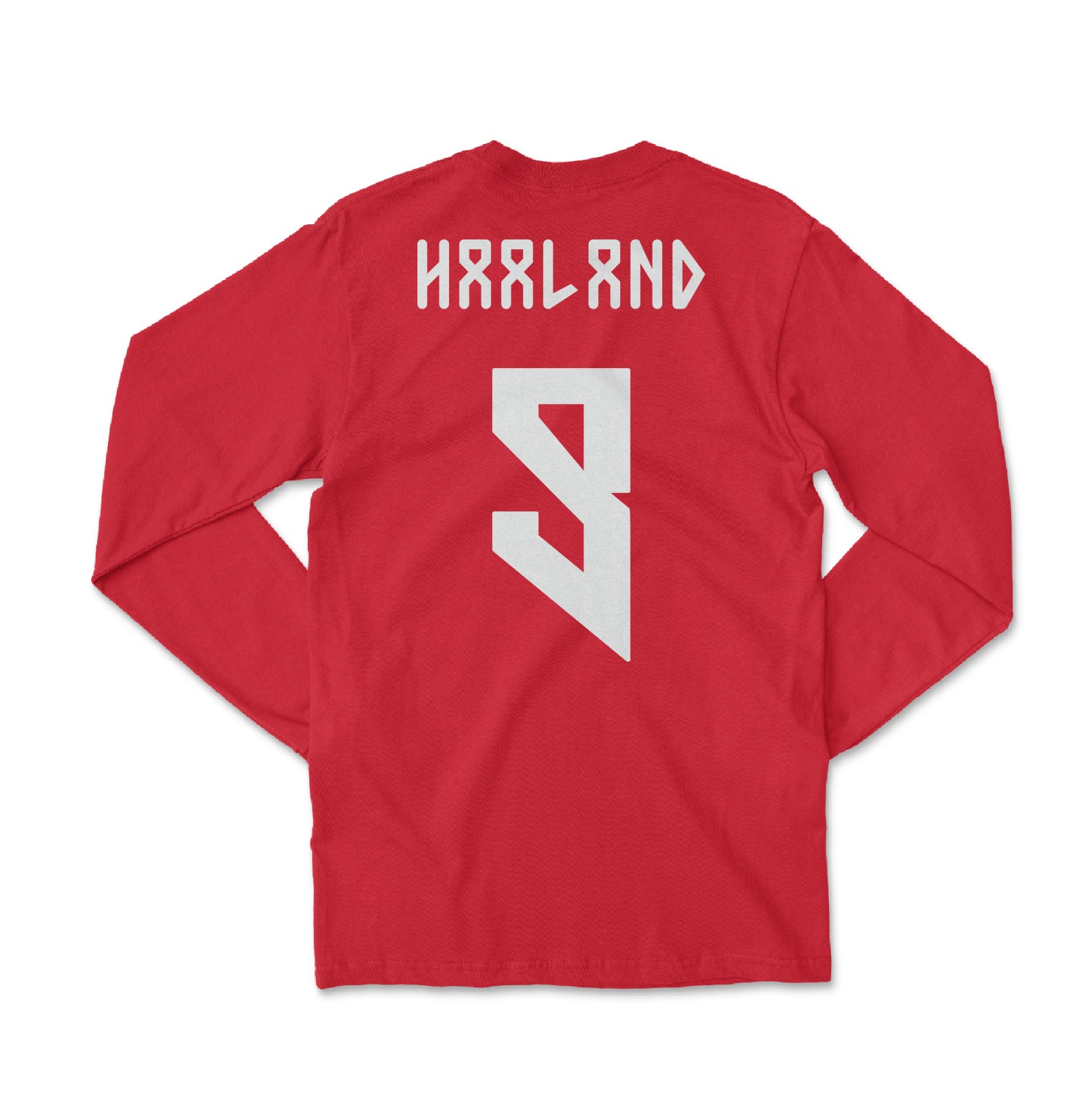 Norway Haaland 9 Inspired Soccer Jersey Style Long Sleeve T-Shirt