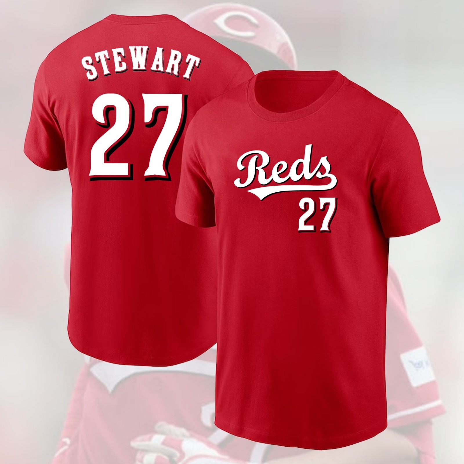 HOT ITEM! Sal Stewart #27 Cincinnati Reds 2026 Name & Number Fan Gifts