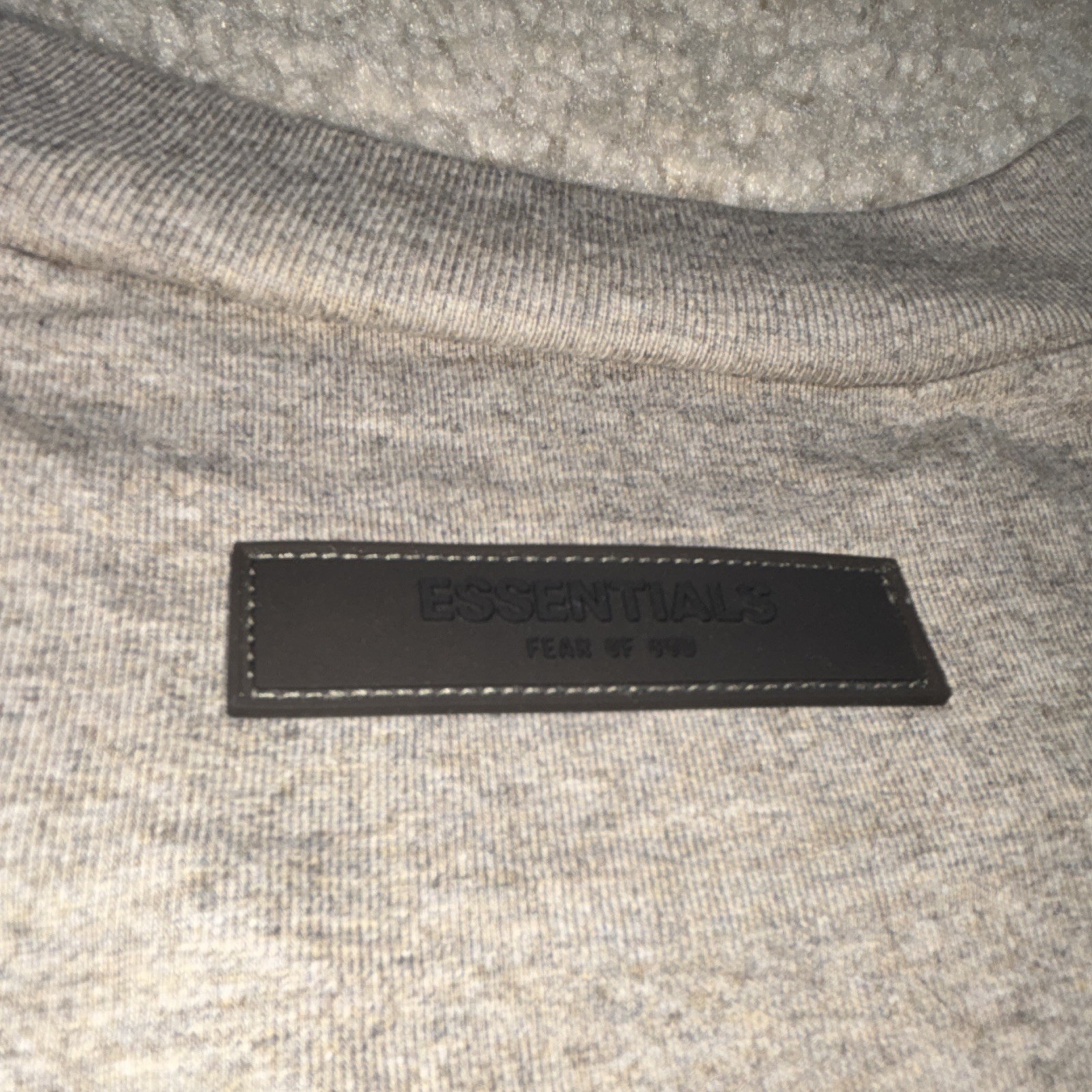 Essentials Fear of God Logo Crew Neck Short Sleeve Gray T-Shirt Men’s S