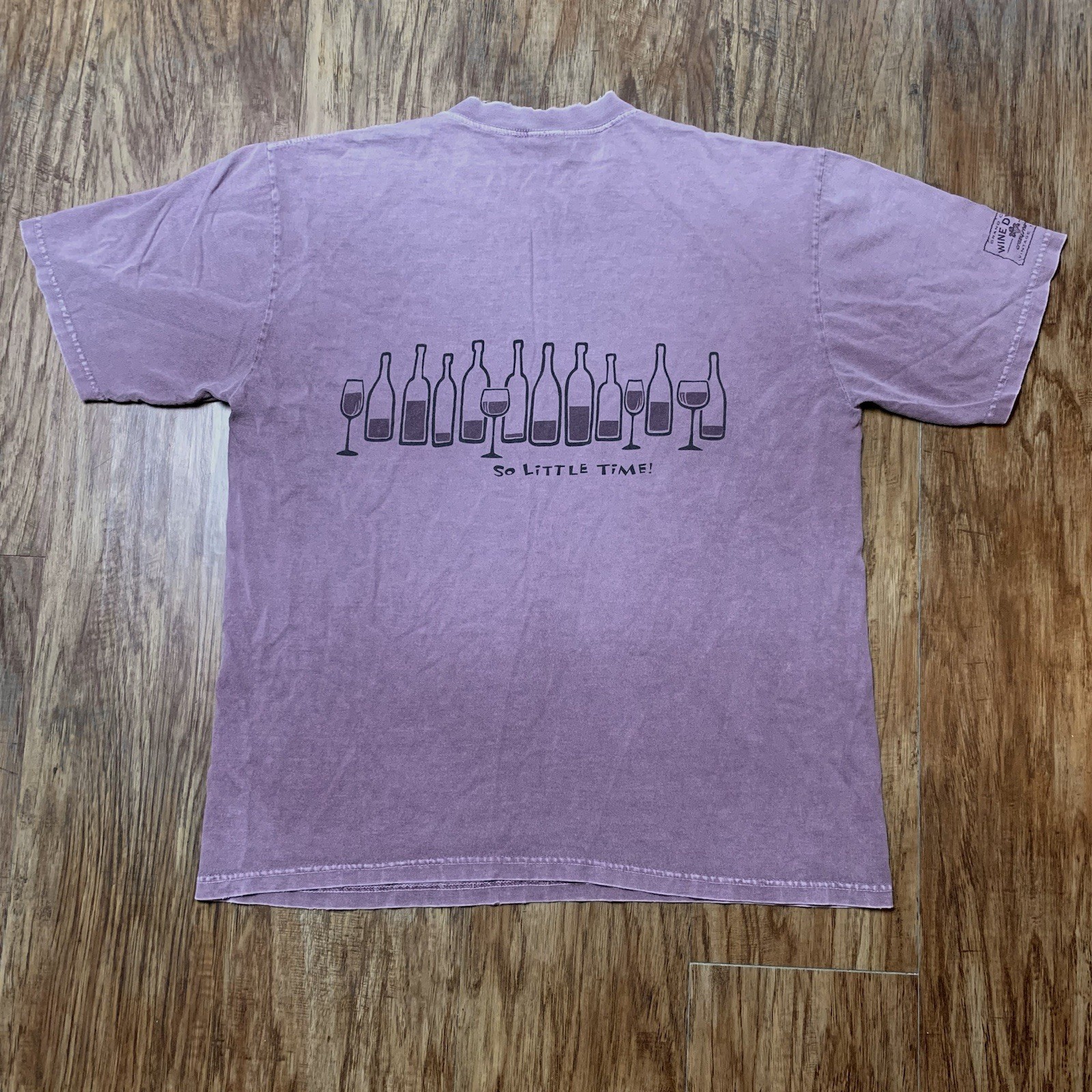 Vintage Wine Dyed T Shirt Size Medium Y2K Crazy Shirts So Many Wines Alcohol Tee