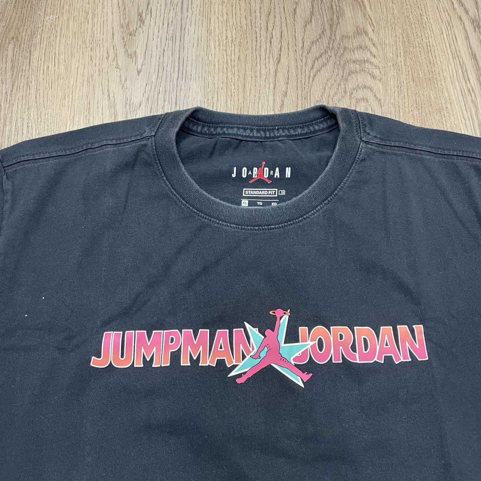 Jordan Jumpman Shirt Mens XL Black Streetwear Graphic Print Logo Sports Cotton