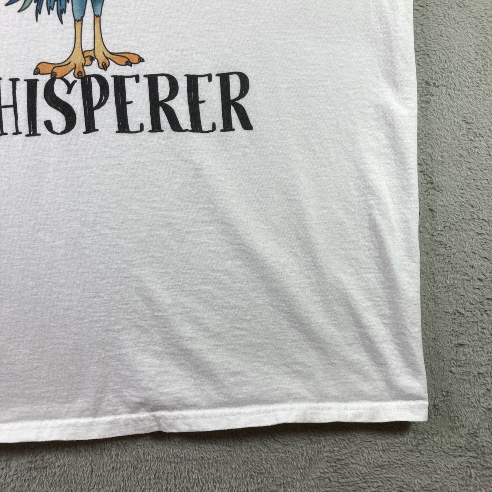The Chicken Whisperer Shirt Adult Large White Graphic Funny Casual Work
