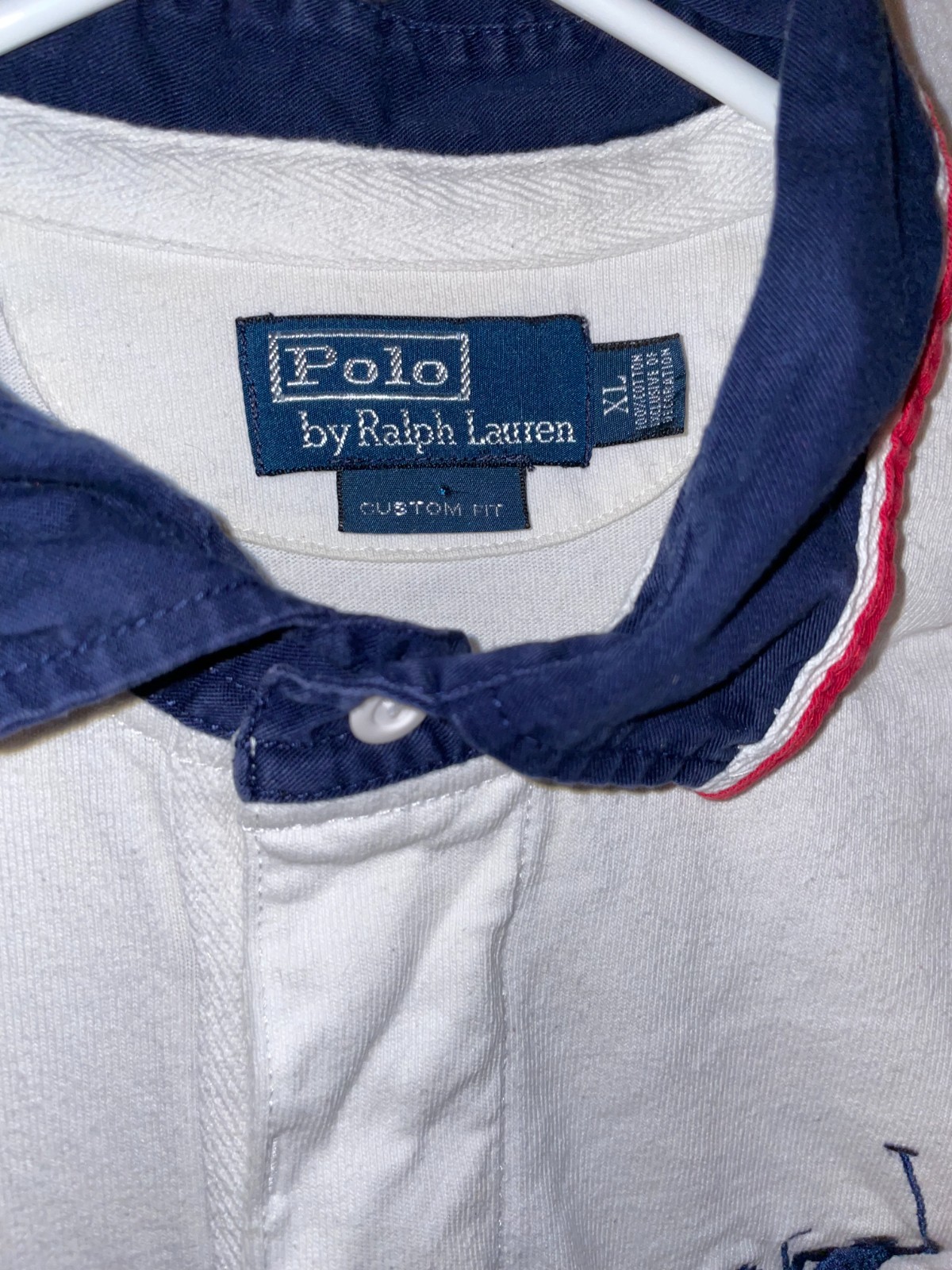 Polo By Ralph Lauren Custom Fit LXVII Logo Men’s XL Shirt White #3 Large Pony