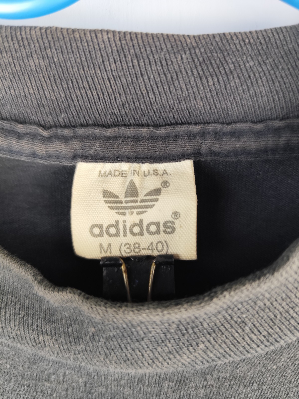 VINTAGE 90s Adidas Sport Embroidered T-Shirt Black Single Stitch Made in USA M