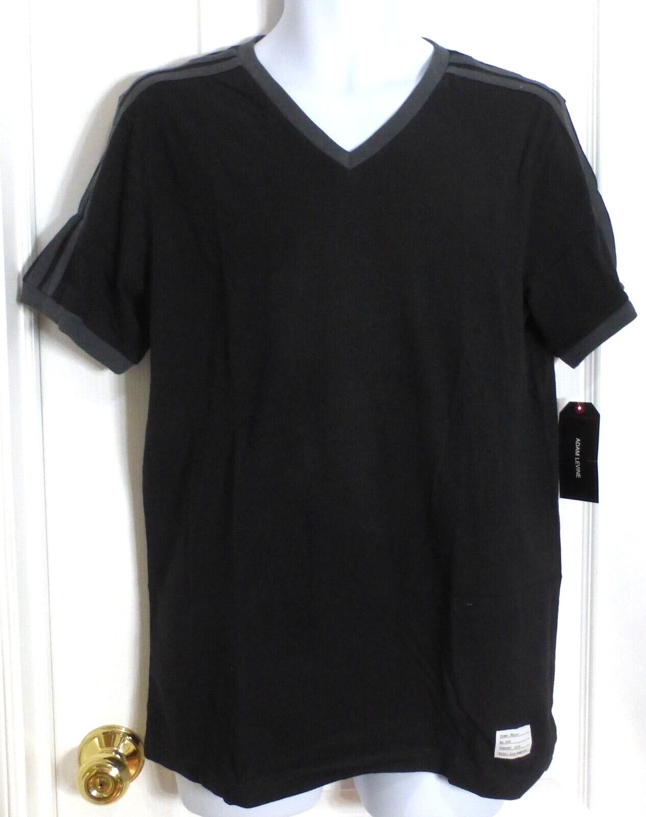 Adam Levine Men’s Throwback Jersey Shirt, Black, Size Medium, NWT