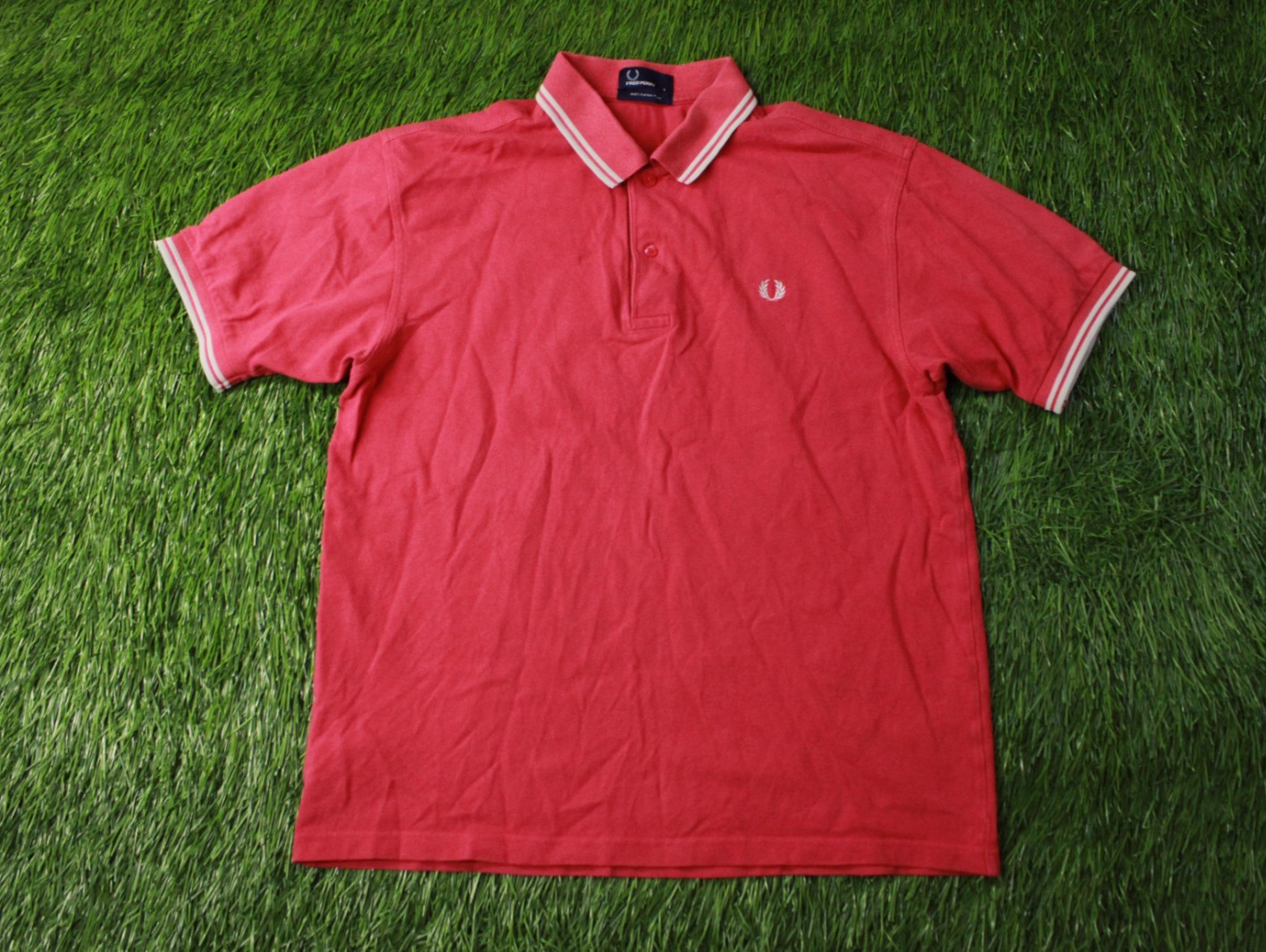 FRED PERRY ORIGINAL CLASSIC FIT MEN CASUAL SHORT SLEEVE POLO SHIRT JERSEY SIZE L
