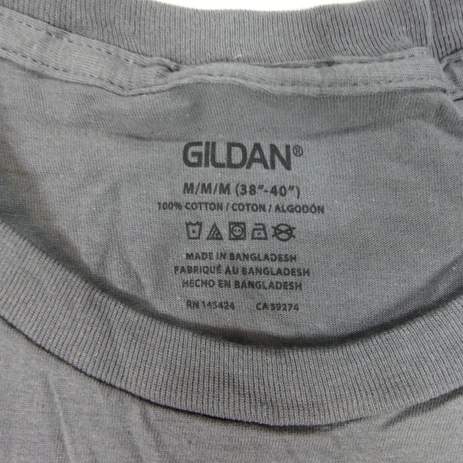 Gildan Shirts Mens Medium 38/40 Black Gray Short Sleeve Cotton Blend Set Of 5
