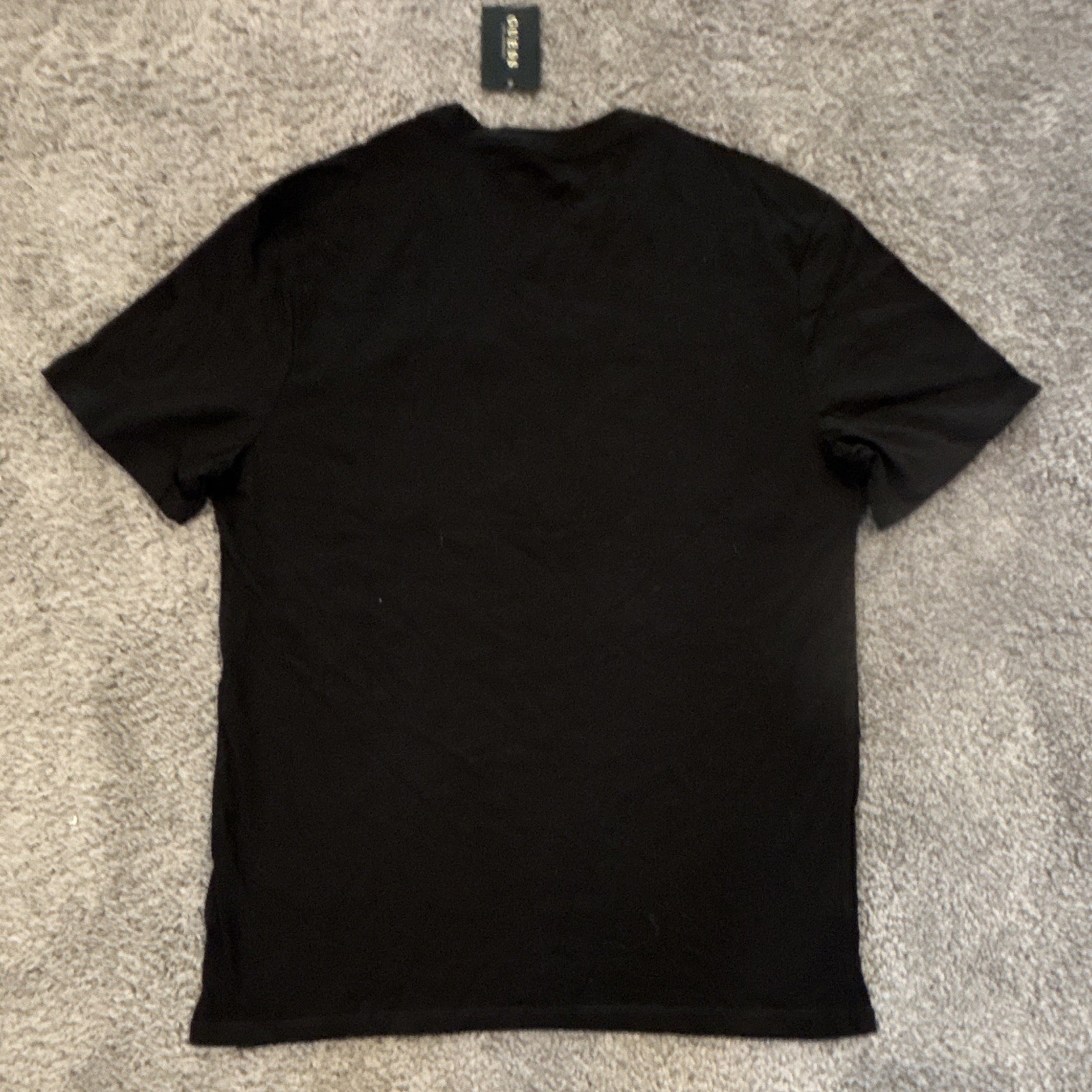 GUESS Atlas Fashion Crew Men’s Black Logo Cotton Jersey Crew Neck T-Shirt M