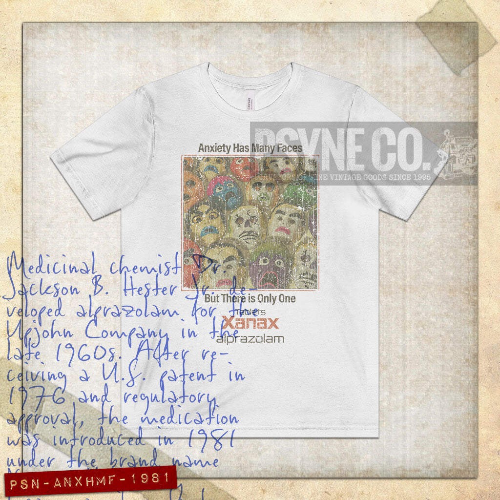 Anxiety Has Many Faces 1981 Vintage Men’s T-Shirt