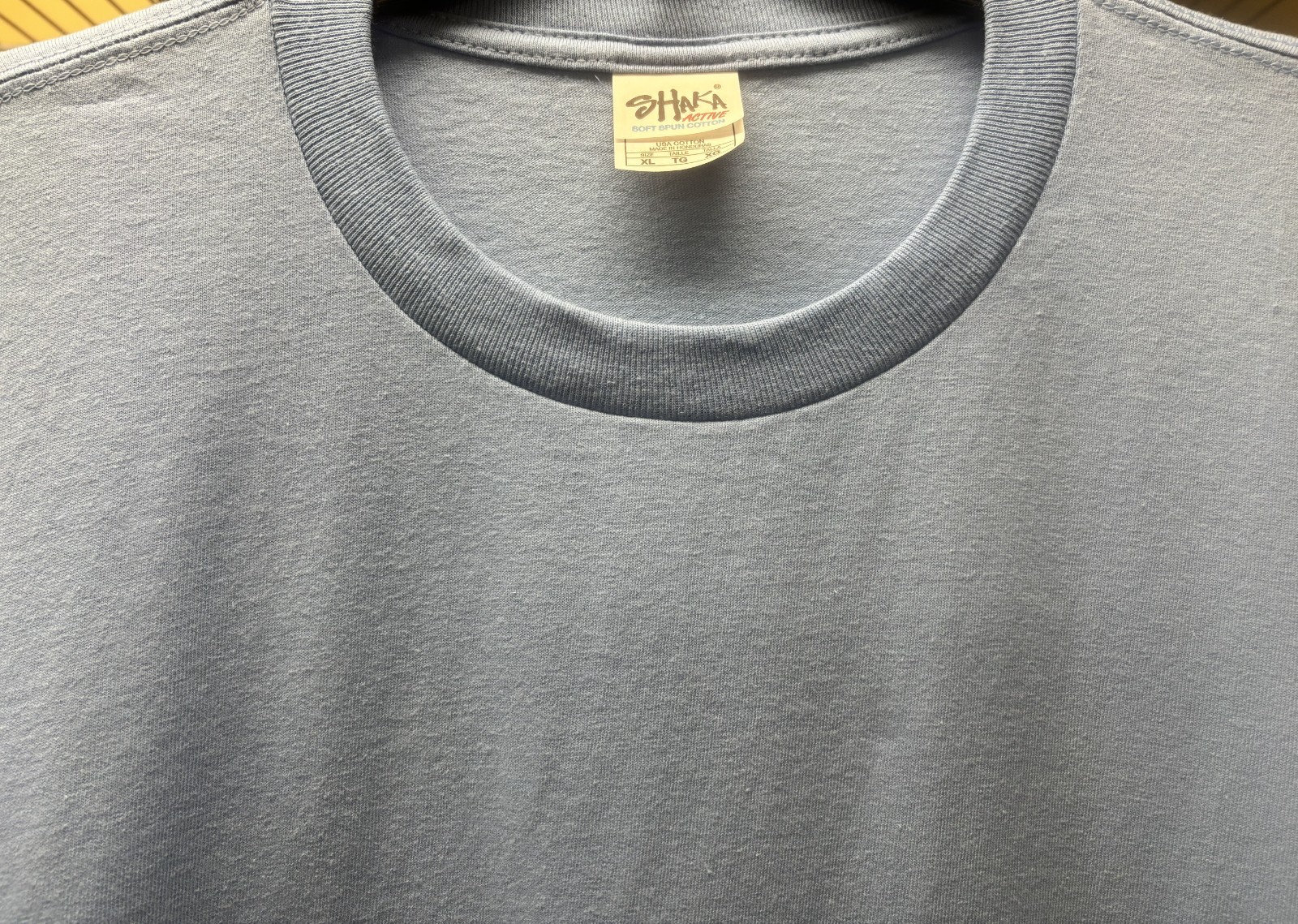 Shaka Active Wear Light Blue Short Sleeve T-shirt Plain Blank Tee X-Large New