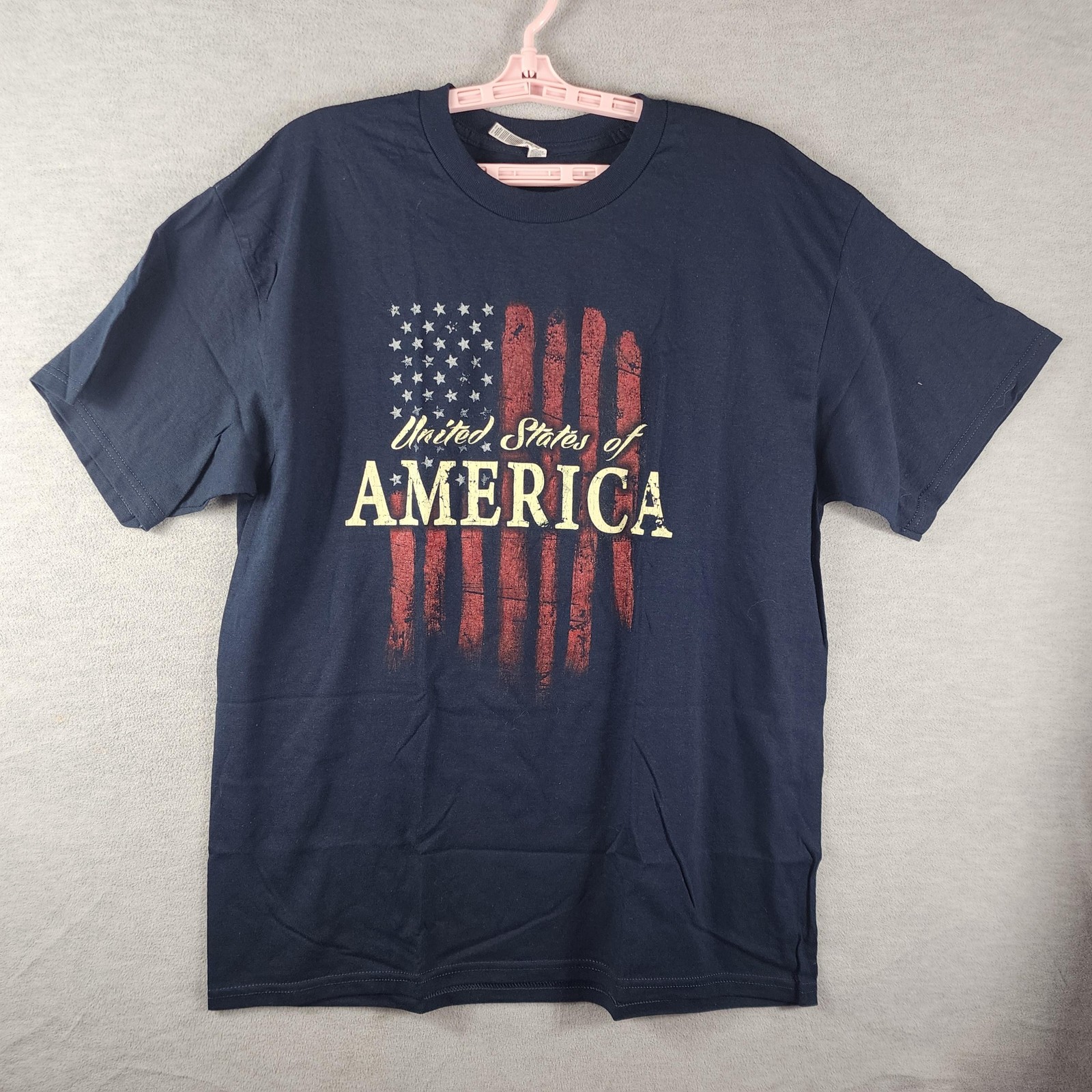 Alstyle Shirt Mens XL Blue United States Of America Flag Graphic Tee Patriotic