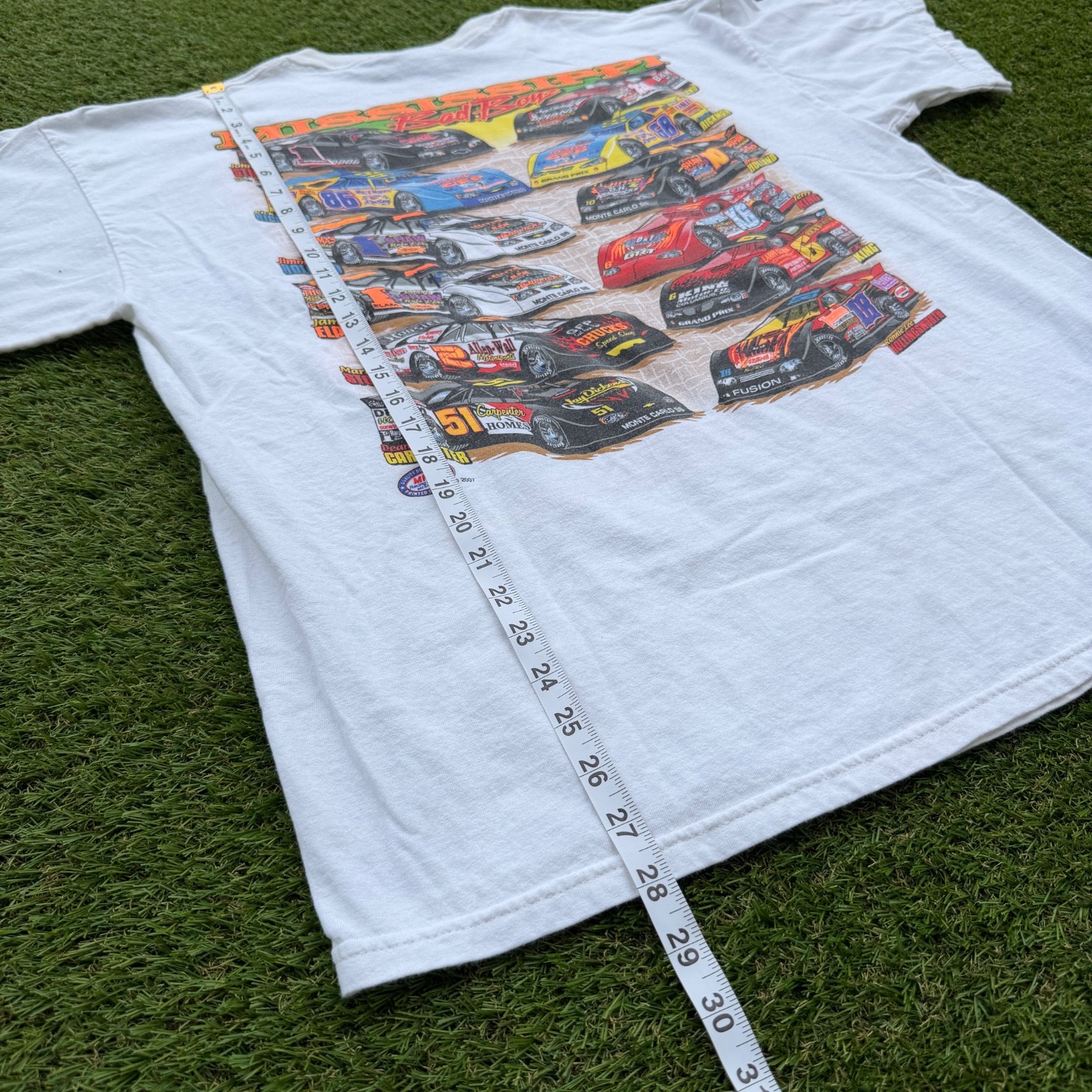 Vintage Mississippi Bad Boyz Dirt Track Racing T-Shirt White Mens XL
