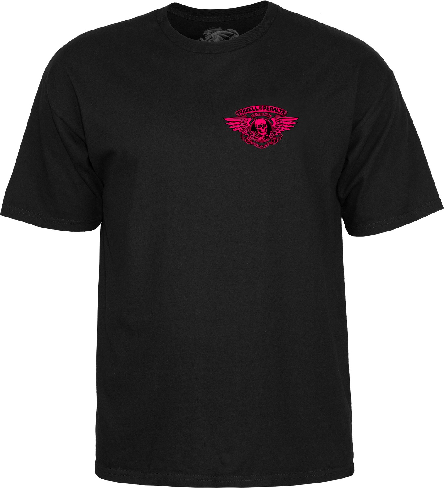 Powell Peralta WINGED RIPPER Skateboard T Shirt PINK BLACKLIGHT