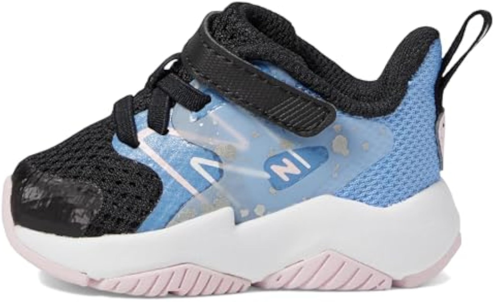 New Balance Rave Run V2 Bungee Lace with Top Strap Shoe, Lilac Glo/Sky Blue/Pixe