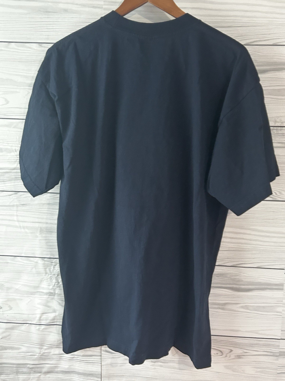 NWT US Air Force VETERAN Mens XL T-shirt USAF Navy Blue Embroidered T-shirt c428