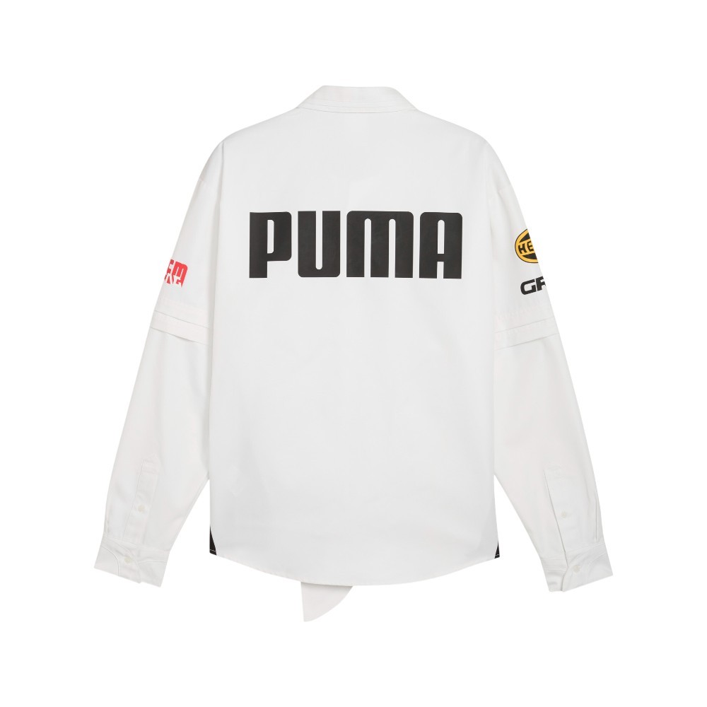 PUMA Asap Rocky X Layered Pit Graphic Collared Long Sleeve Button Up Mens Size
