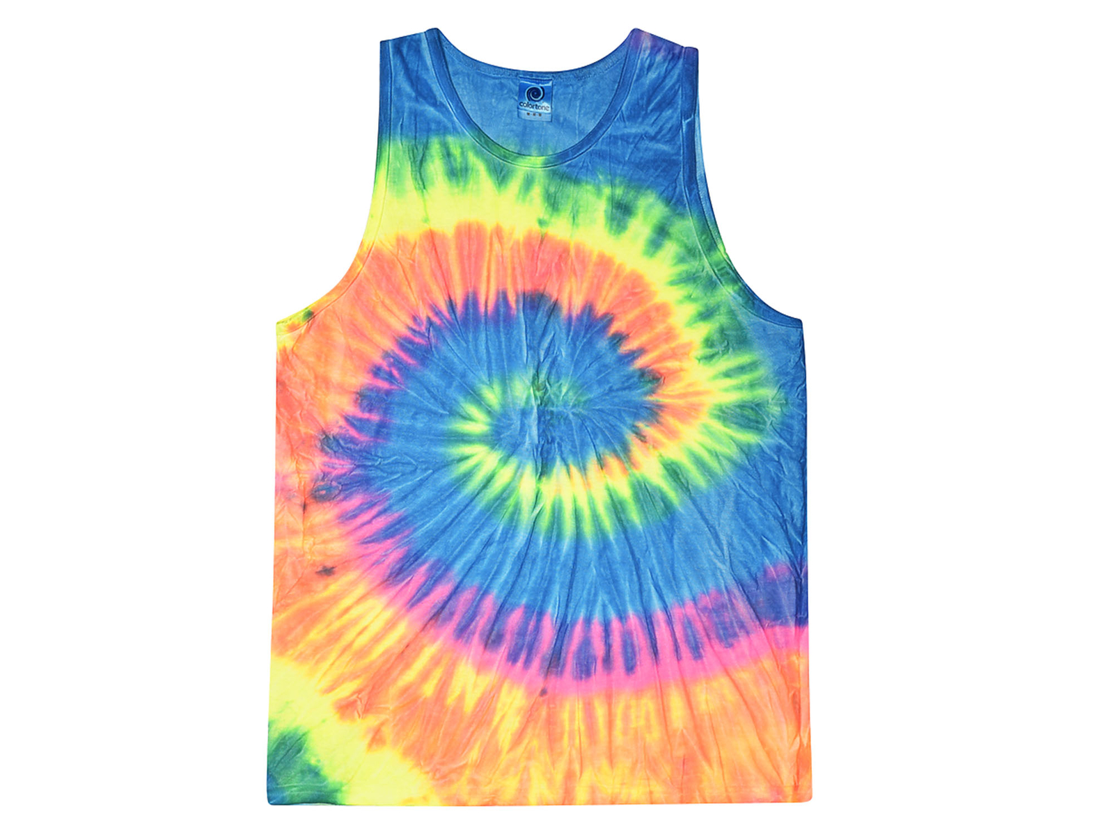 Multi-Color Tie Dye Tank Tops Sleeveless T-Shirts Adult XXL, 100% Cotton