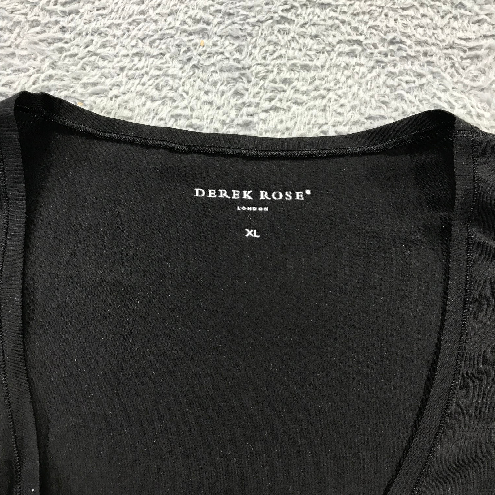 Derek Rose Shirt Mens Extra Large London T-Shirt $ 115 Short Sleeve Tee Black PJ