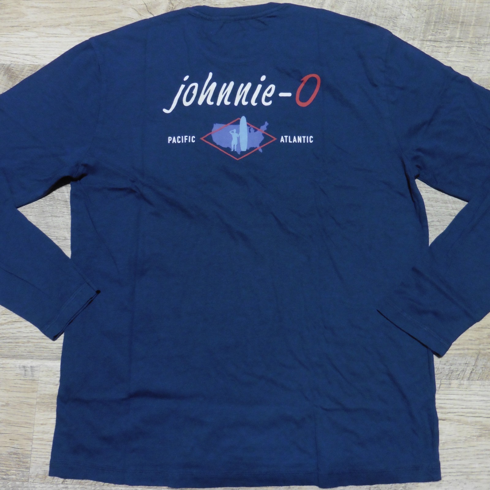 JOHNNIE O Mens M MEDIUM T SHIRT COSTAL WAY NAVY BLUE GOLF BRENNAN 2.0