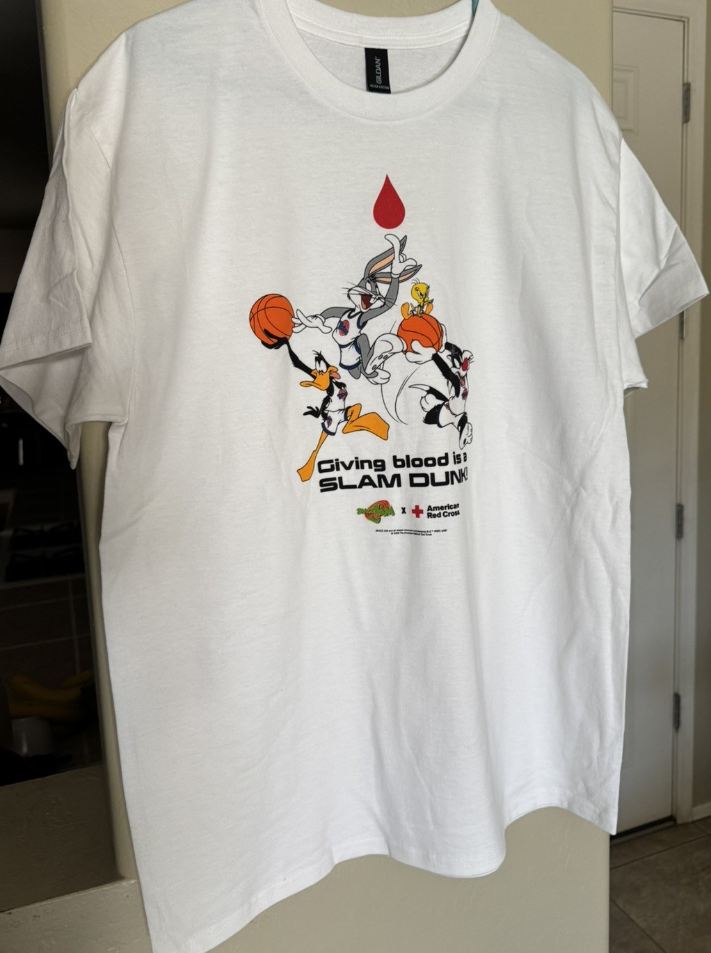30th Anniversary Space Jam Red Cross Shirt Size S Super Rare Looney Tunes 2026