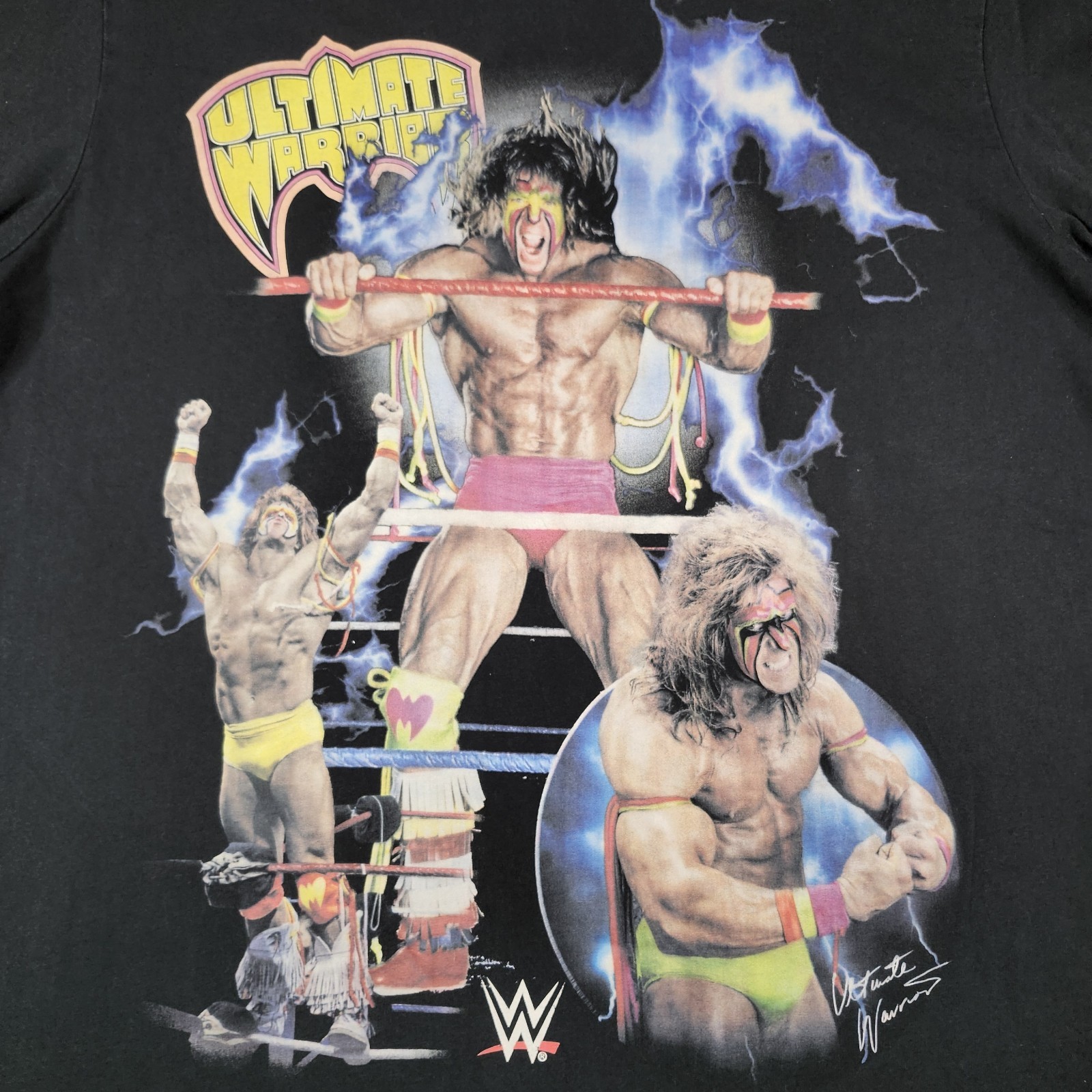 SHOE PALACE x WWE Licensed Ultimate Warrior WWF Mens Large T-Shirt 2023 AOP