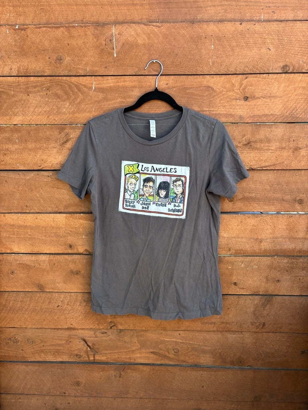 X Band Los Angeles Punk Rock Cartoon Portrait T-Shirt