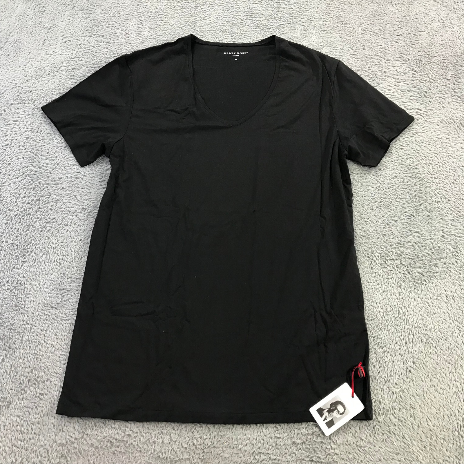 Derek Rose Shirt Mens Extra Large London T-Shirt $ 115 Short Sleeve Tee Black PJ