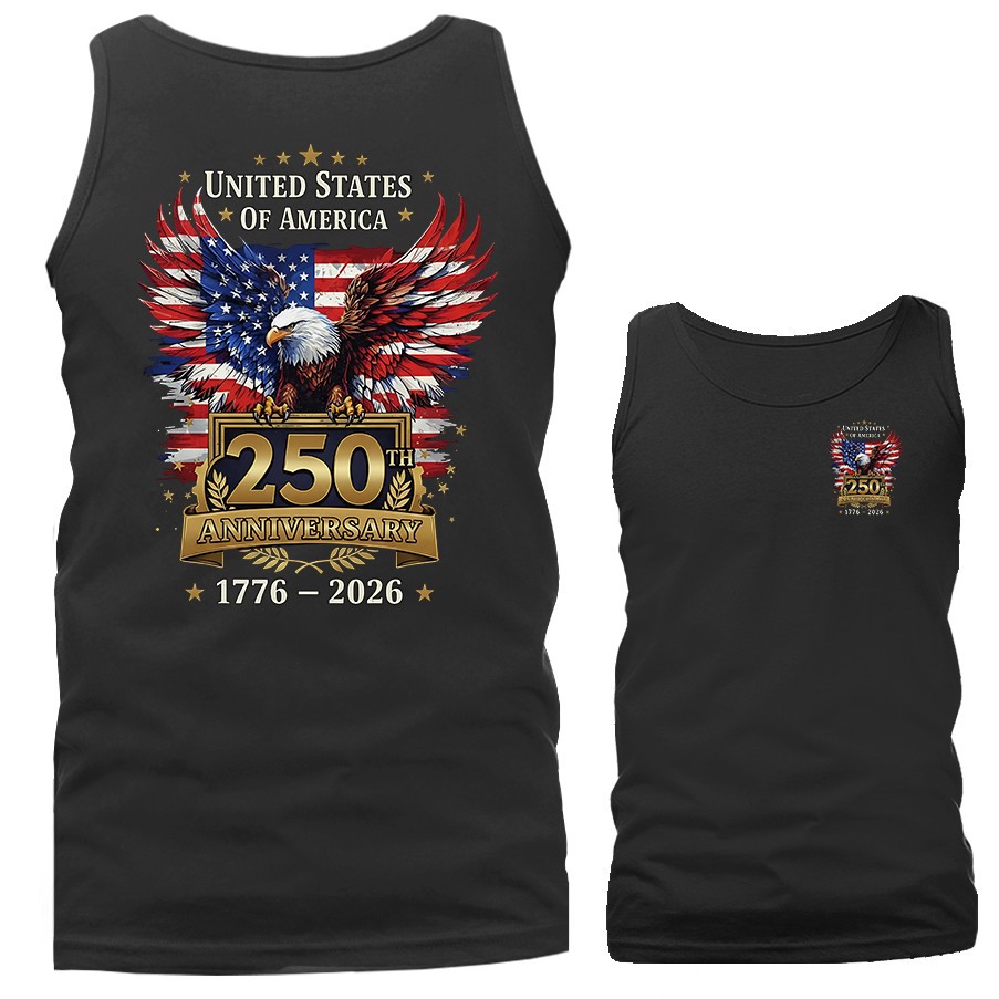 250 Years of American Independence Day US Flag 4th of July Patriotic Tank Top