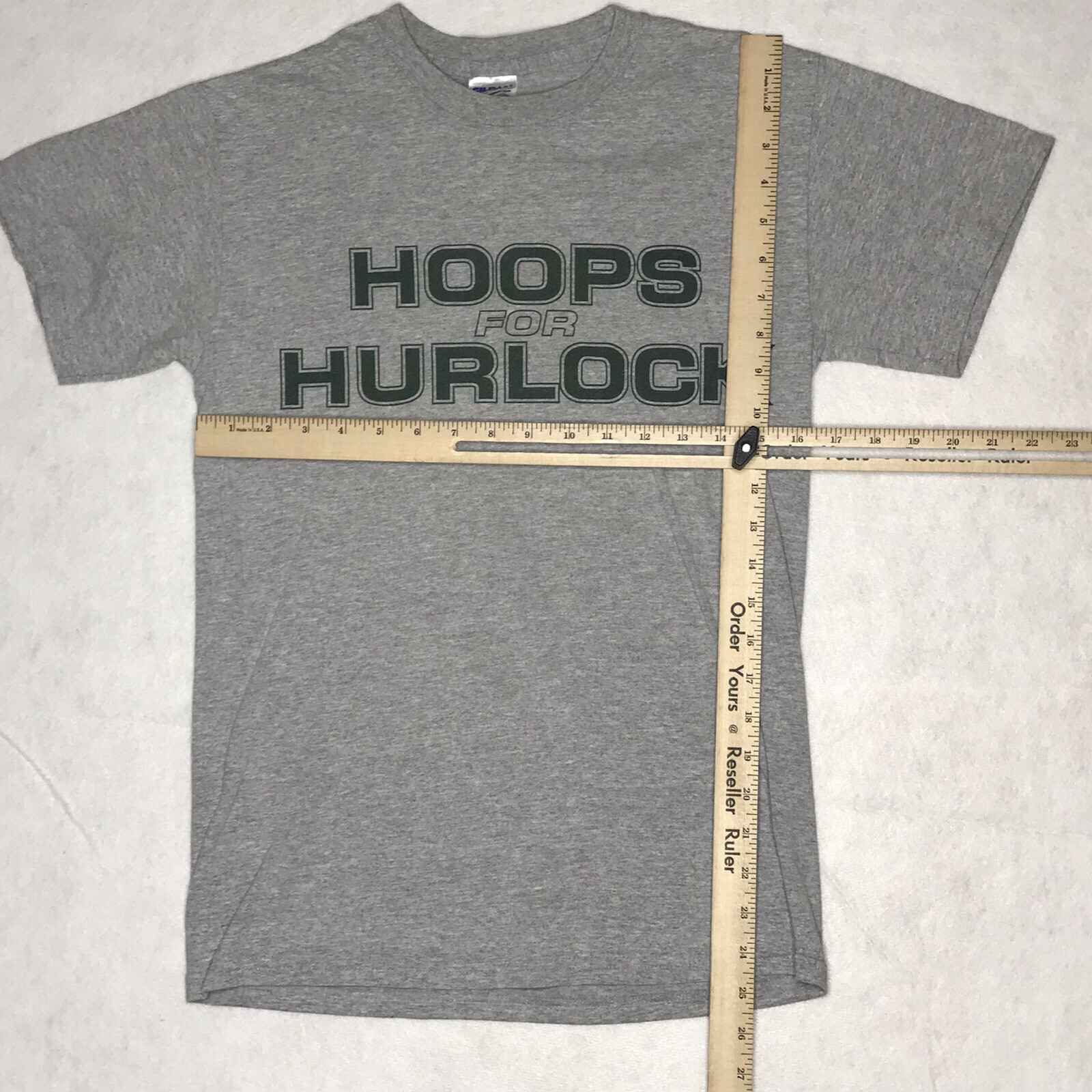 Hoops For Hurlock Shirt Adult Small Gray Graphic Tee Lightweight Gildan Mens
