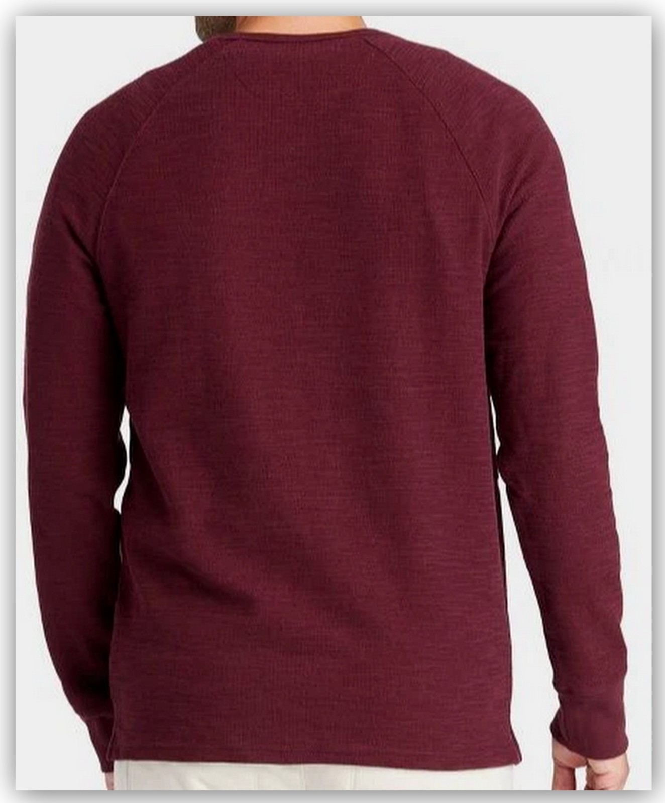 Men’s Long Sleeve TEXTURED PULLOVER Shirts Crewneck Goodfellow