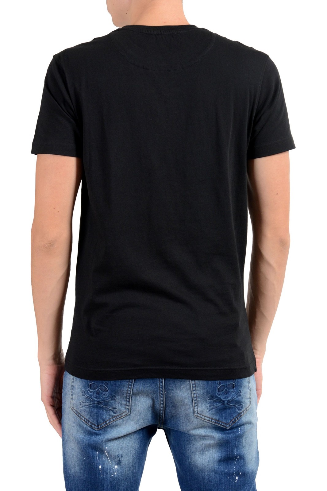Roberto Cavalli Men’s Black Graphic Crewneck T-Shirt Size S M L XL 2XL