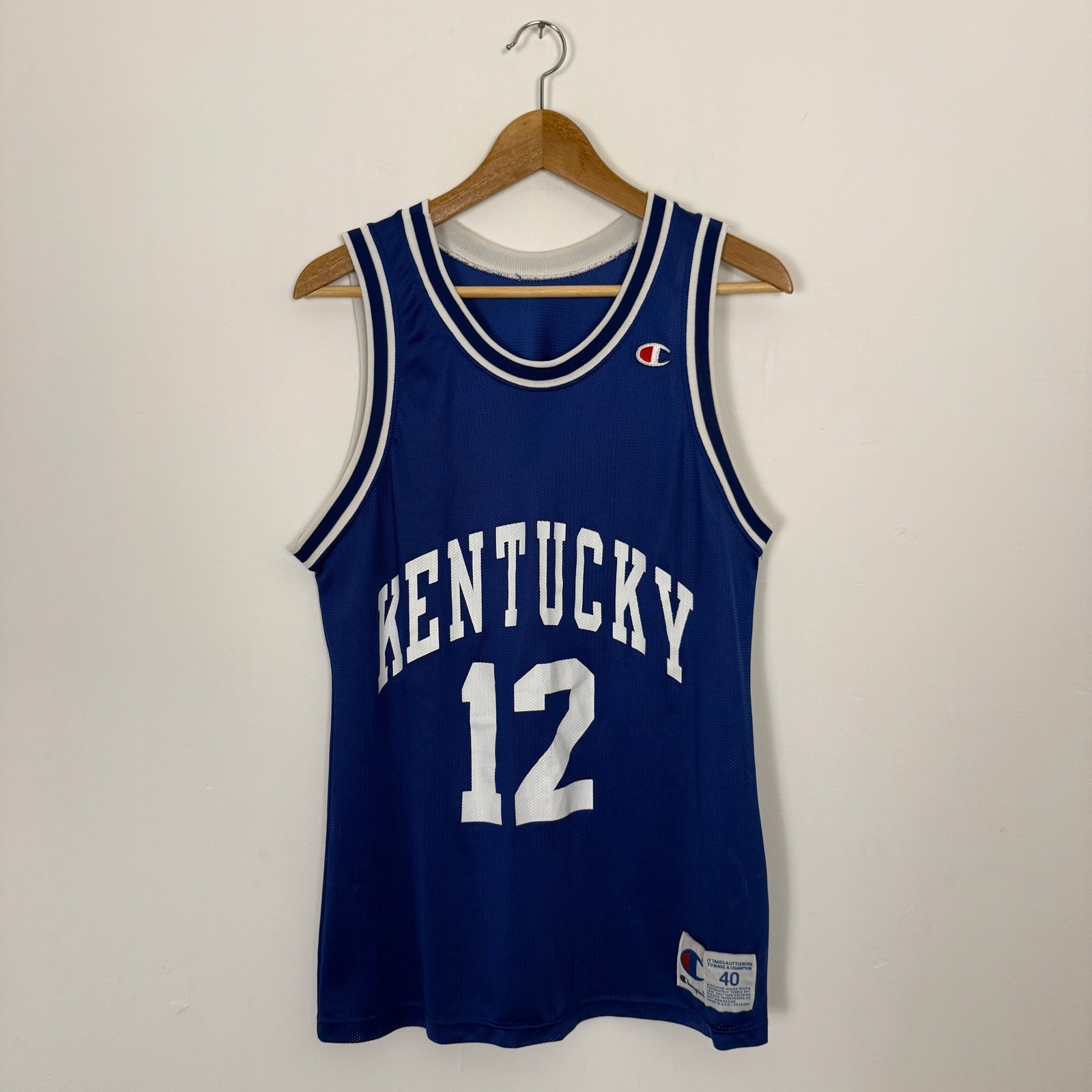 Vintage 90s University of Kentucky UK Wildcats Rhodes NCAA Basketball Jersey
