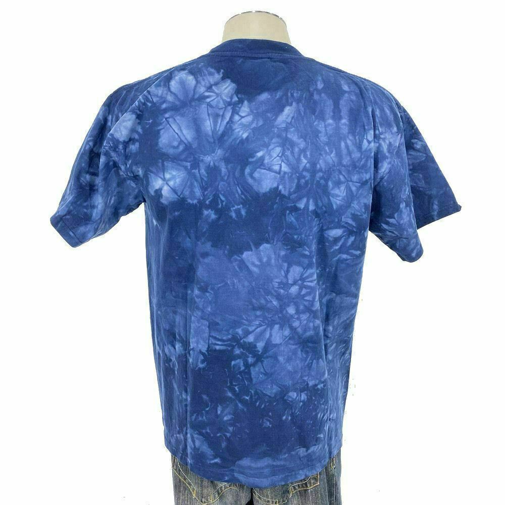 Back To Earth Nature Wear Hand Tie Dye T Shirt L Wolf Hip Hop Hunt USA Russia