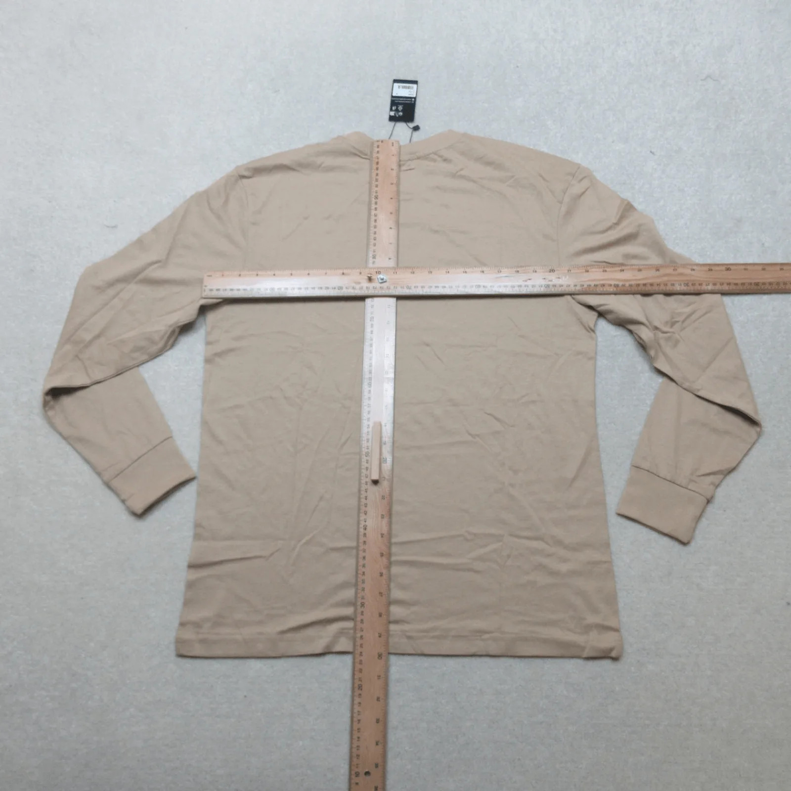 Urban Classics Tall Tee Long Sleeve Shirt M Tan Cotton Casual Wear