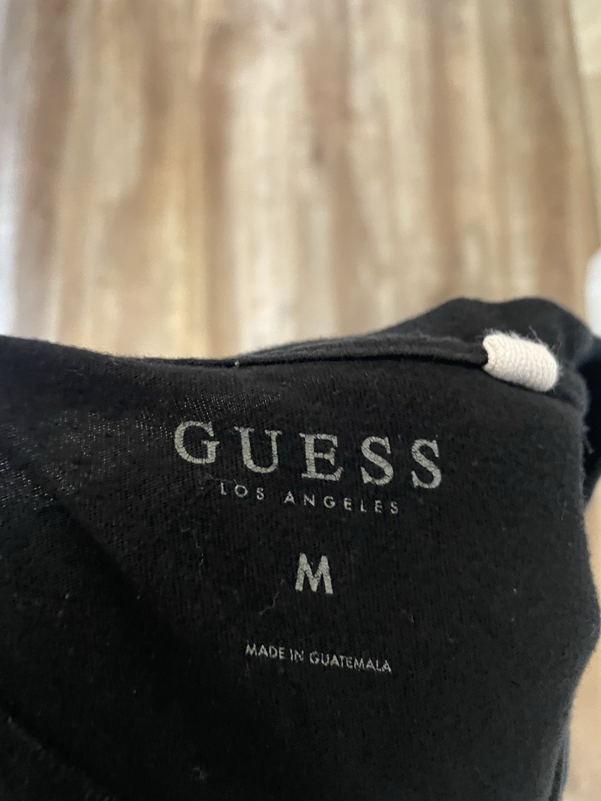 GUESS Black Floral Skull Graphic V Neck Shirt Tee M