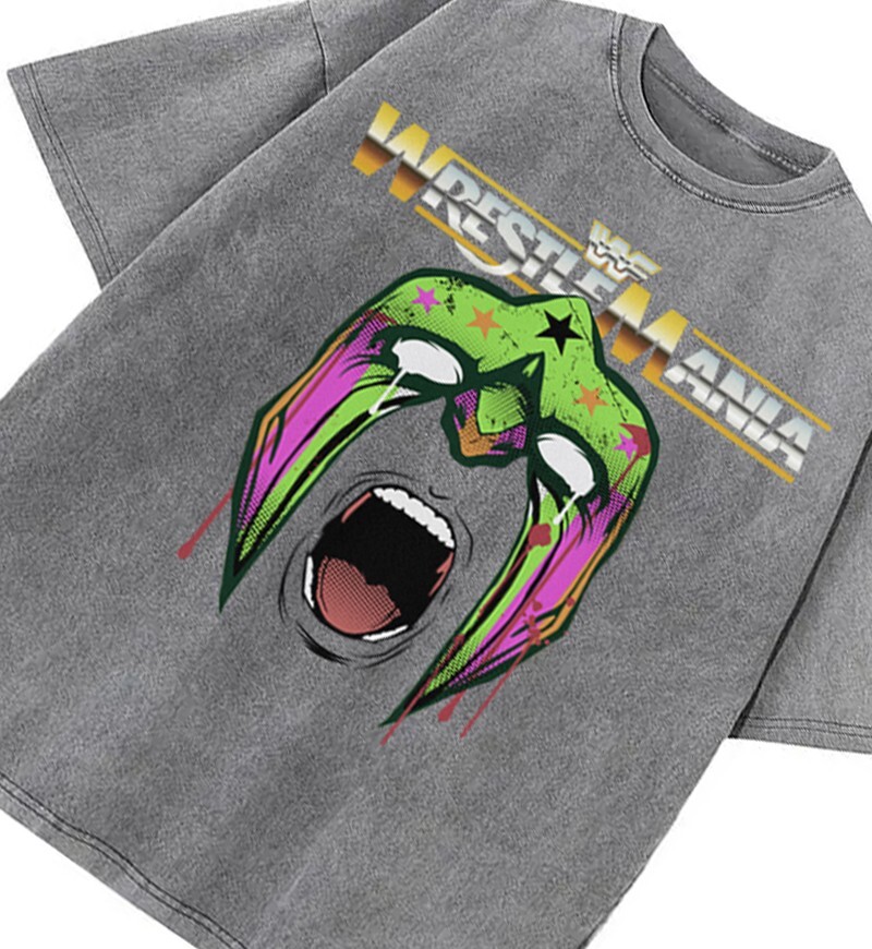 Vintage Style Wrestlemania WWF Ultimate Warrior Custom Design Men T-Shirt