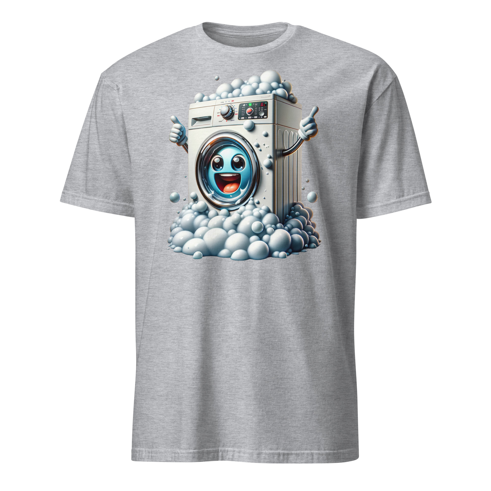 Wash Your Worries Away with this Cheery Washing Machine Graphic Tee!