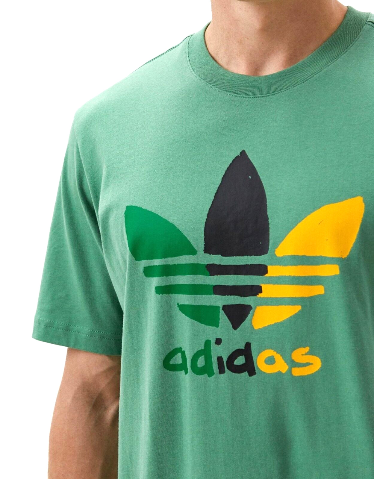 NEW MEN’S ADIDAS ORIGINALS MULTI COLOR TREFOIL SHIRT ~SIZE LARGE #IZ2571