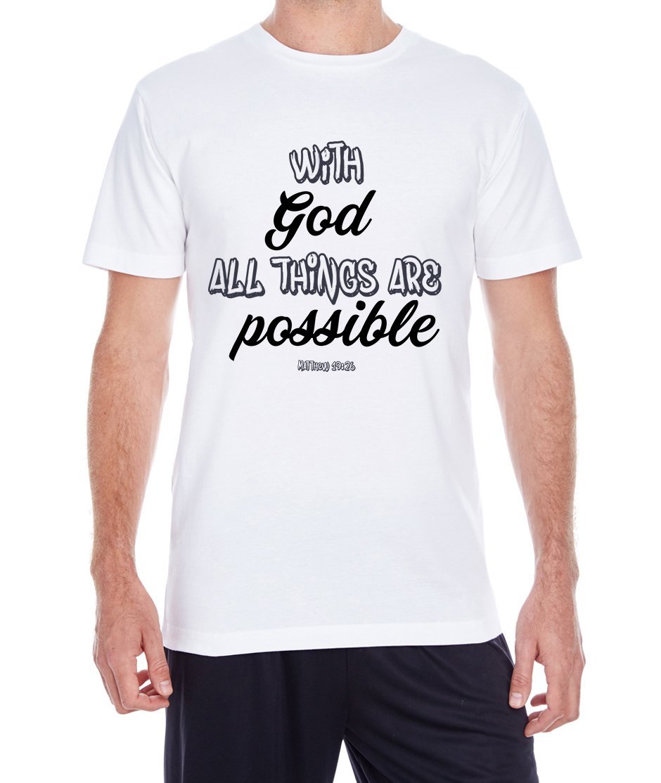 Men’s With God all Black T-Shirt – 5.3 oz