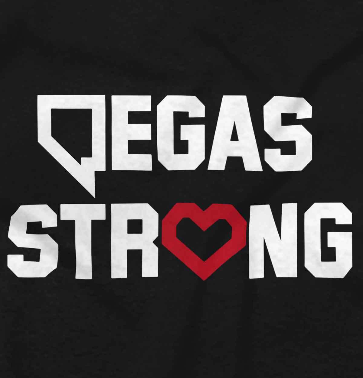 Vegas Strong Community Awareness Support Womens or Mens Crewneck T Shirt Tee