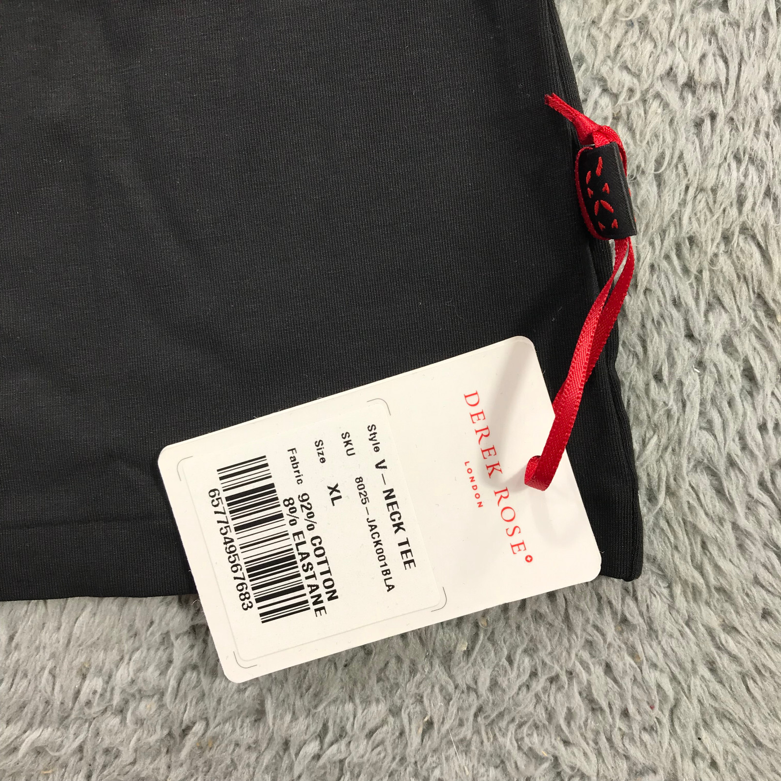 Derek Rose Shirt Mens Extra Large Cotton Stretch T Shirt Black PJ Top $115 a34