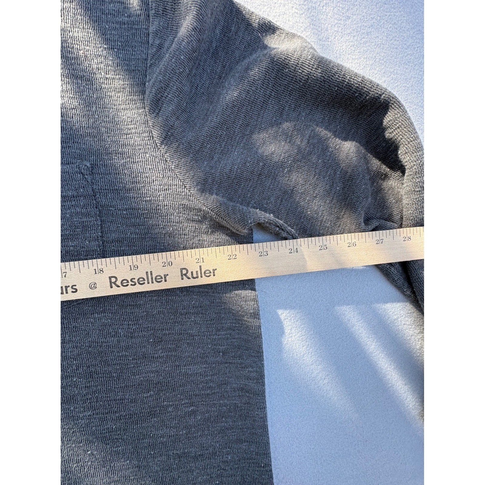 St Johns Bay Mens Long Sleeve Pocket T-Shirt Charcoal Gray Heather Crew Neck XL