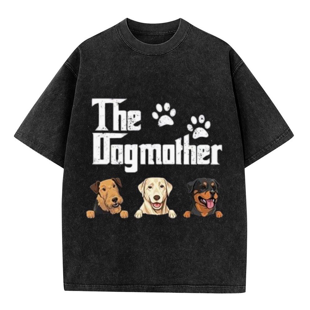 Custom Dog Mom Pet Parent T‑Shirt Partial/Double Sided Daily Casual Tee