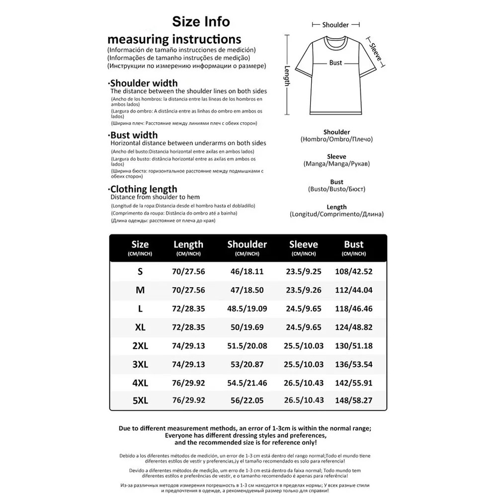 Summer Men’s T-shirt Top Casual Loose Fit Oversized T-shirt PARI Letter Pattern