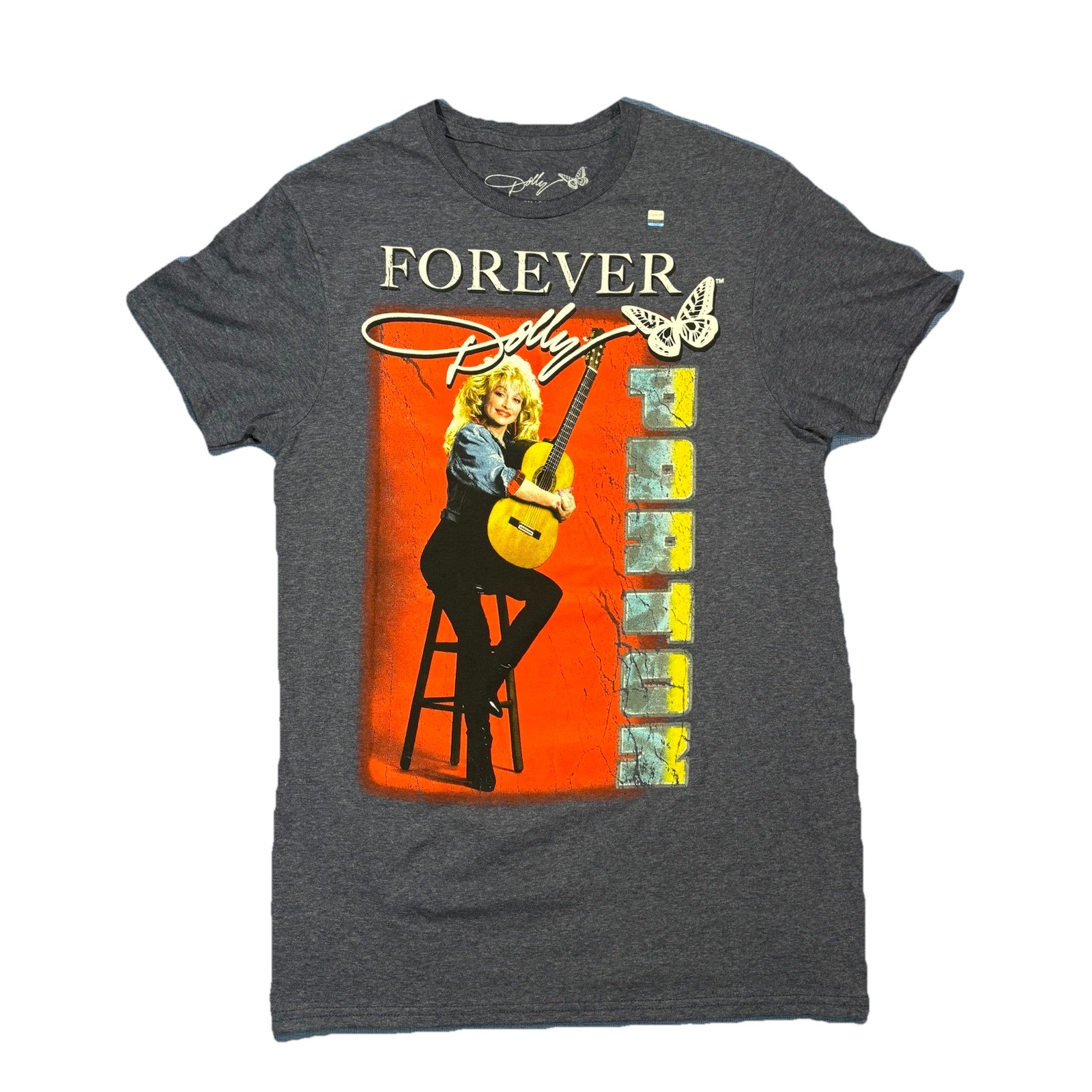 Dolly Parton Forever Adult Size Small Heather Blue Graphic T-Shirt Country