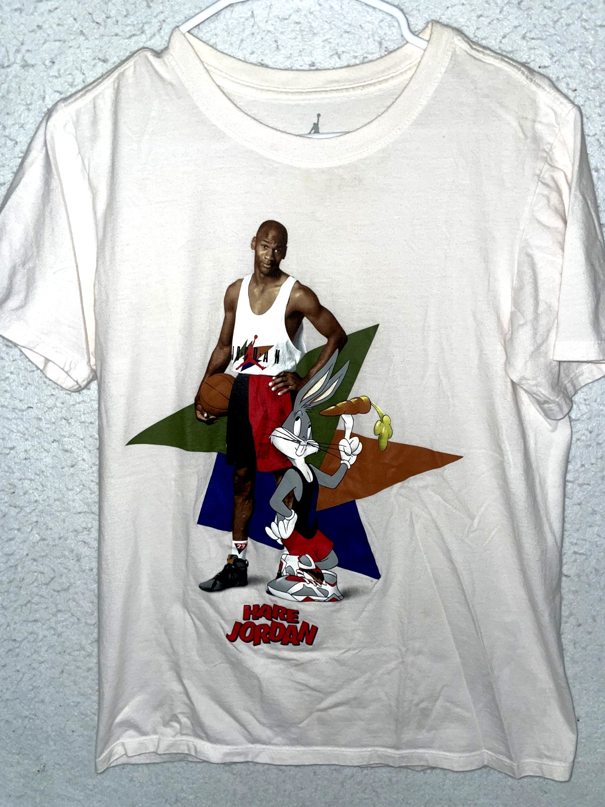 Air Jordan 7 Retro “Hare Jordan” T-Shirt Size S White Short Sleeve