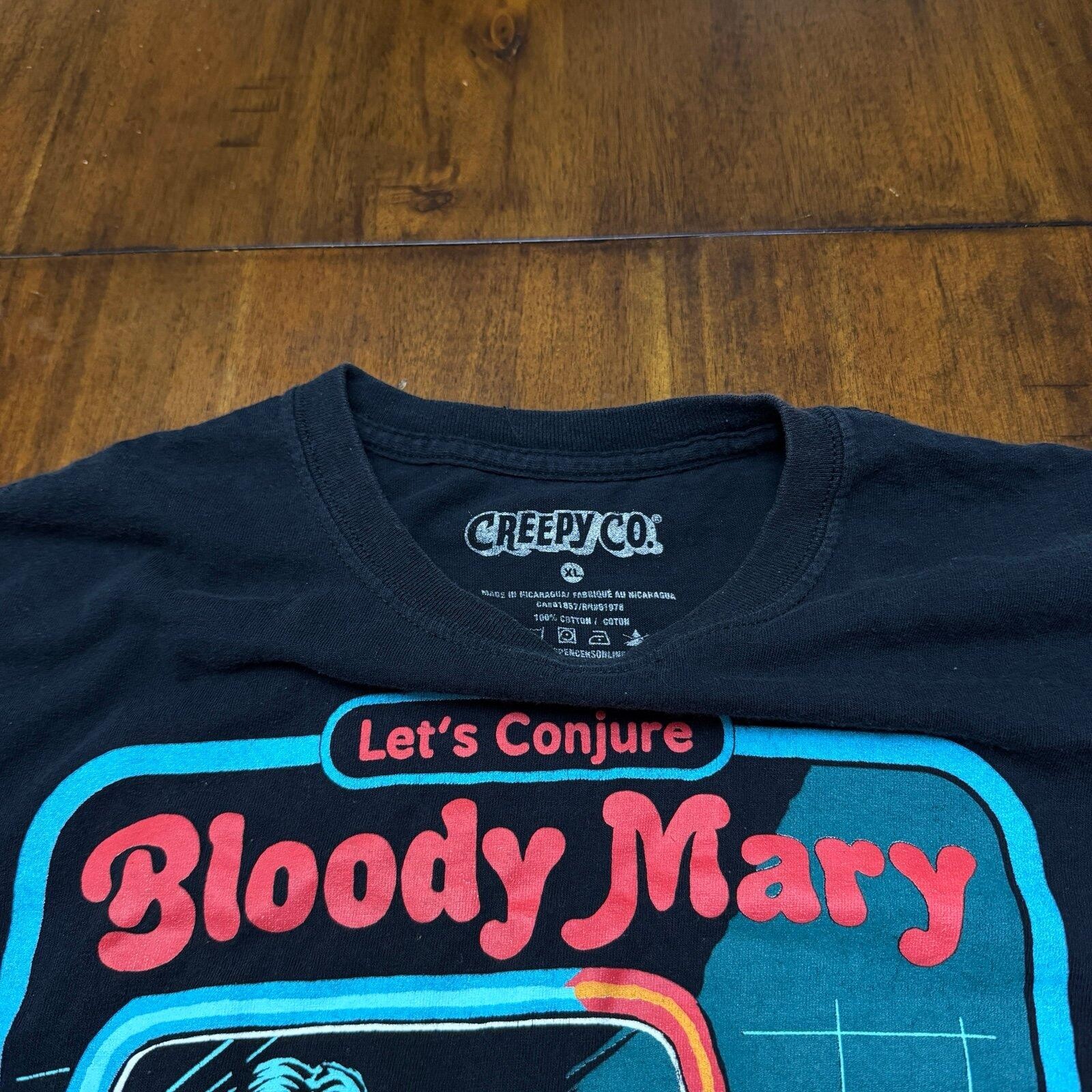 Creepy Co Bloody Mary T-Shirt Men’s XL Black Horror Graphic Tee